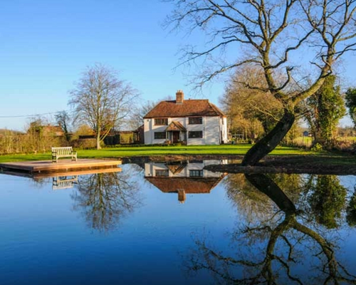 Large garden pond lined by Russetts Developments Ltd